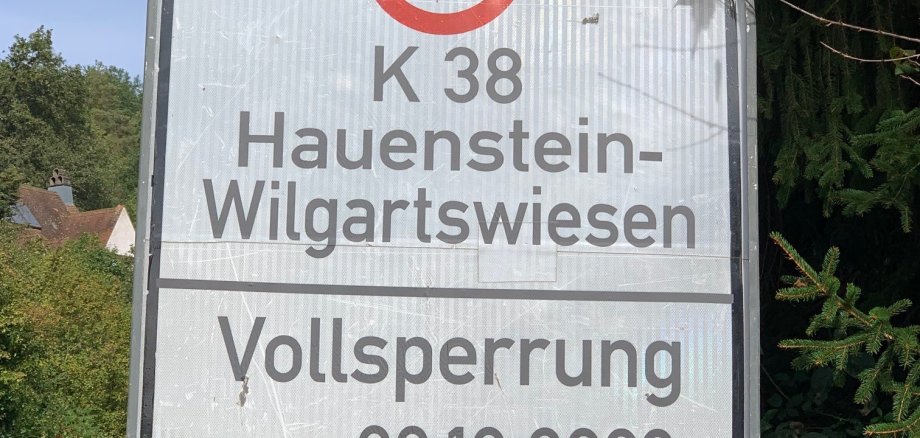 Sperrung Kreisstraße K 38