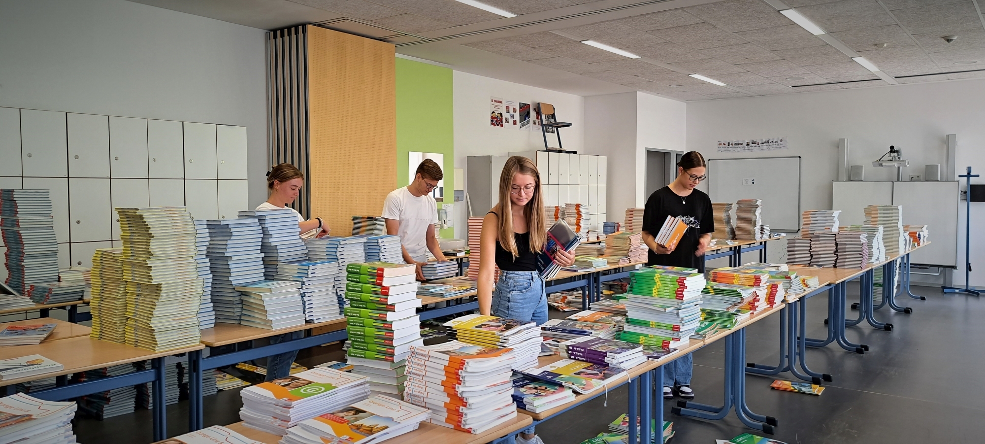 Vorbereitung für die Bücherausgabe