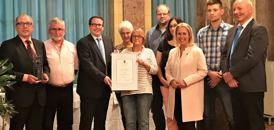 Die Großsteinhausener Delegation bei der Siegerehrung