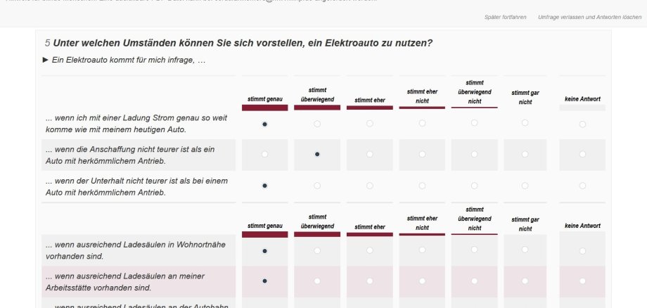 Online-Befragung zur Mobilität