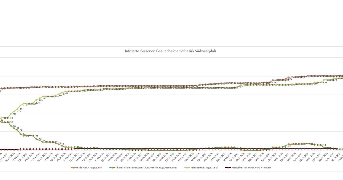 Zwei neue Corona-Fälle am 06.08.2020 | Landkreis Südwestpfalz